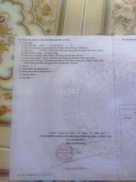 Cần bán nhà gần Chợ Hòa Long sổ hồng riêng