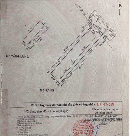Bán nhà hẻm 72.5m2 đường 19/5 gần Aeon Tân Phú