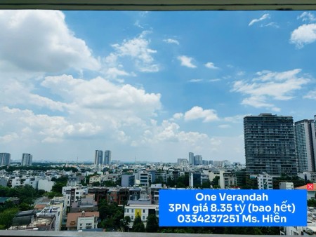 Tiin chuẩn- căn 3PN dự án One Verandah cần bán nhanh giá chỉ 8,25 tỷ (bao hết thuế phí, và 5% sổ)
