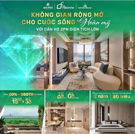 BÁN CĂN 2PN (73M2) VỐN 20% GTCH - 850TR KÝ NGAY HĐMB
