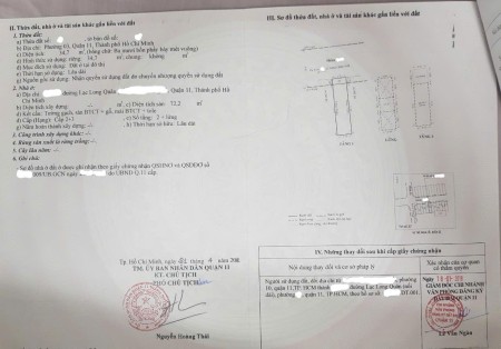 BÁN NHÀ RIÊNG P3, Q.11, HẺM THẲNG VÀ RỘNG 7M, DIỆN TÍCH NHÀ 34.7 M2, NHÀ ĐẸP, GIÁ RẺ