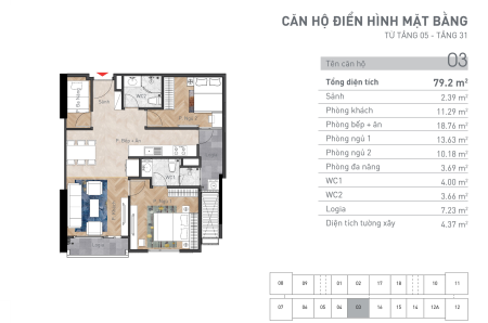 Cần bán căn hộ 2N2WC, 79m2, Sổ đỏ chính chủ, Cạnh trường chuyên Amsterdam, quận Thanh Xuân