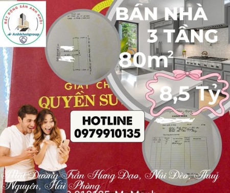 Chính Chủ cần bán căn nhà mặt Phố Trần Hưng Đạo (359C), Thuỷ Nguyên, Hải Phòng. 8.5 tỷ