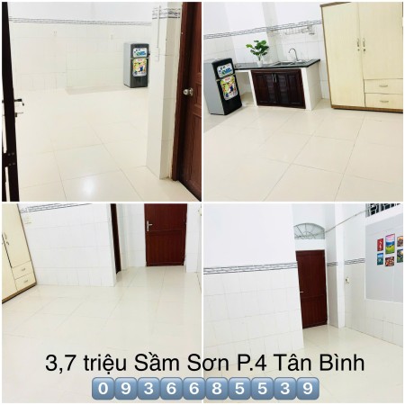 Phòng tầng trệt 20m2 đường Sầm Sơn P.4 Tân Bình chỉ 3 triệu 700k.