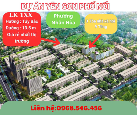 SIÊU HOT: YÊN SƠN còn duy nhất một lô ngoại giao giá rẻ nhất dự án