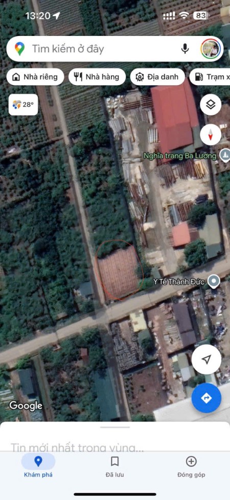 Chính chủ cần cho thuê lô đất trồng cây lâu năm 588 m2 trên sổ nhưng S sử dụng bên ngoài là 700m2