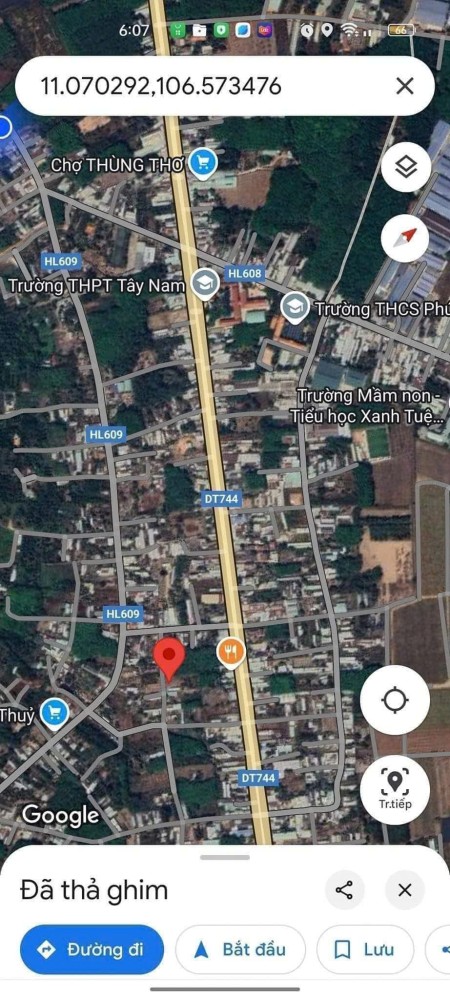 Chính chủ cần bán 1737m2 đất ngay TP Bến Cát -Bình Dương, giá: 3,9 tỷ
