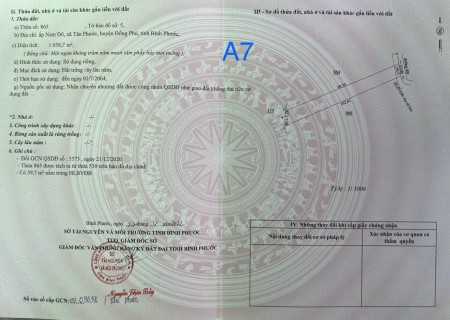 Chính chủ cần bán lô đát 1000m cách đường dt753 100m
