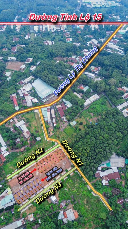 Cần bán gấp lô đất mặt đường nhựa, nằm gần tỉnh lộ 15 SHR 500 triệu