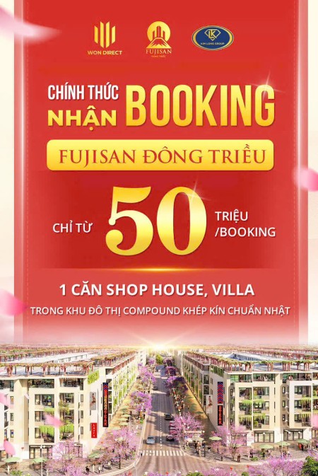 Dự án shophouse, nhà liền kề Fujisan Đông Triều