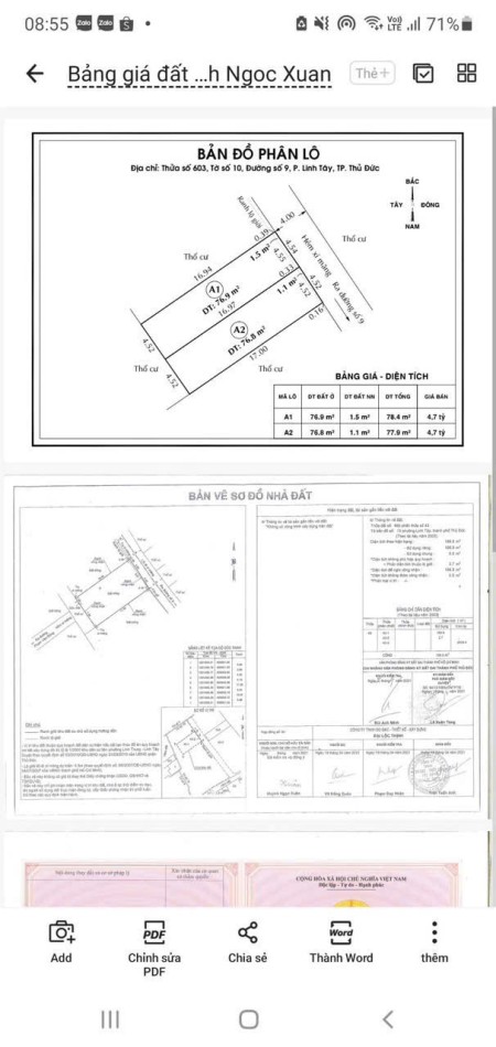 Đât đường 9 - Phạm Văn Đồng, Linh Tây Thủ Đức 4.8tỷ/78m2 thổ cư.