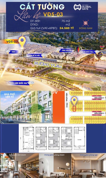 Mở quỹ căn độc quyền đẹp nhất Vinhomes Cổ loa, có vay miễn lãi 36T. LH 0964561239