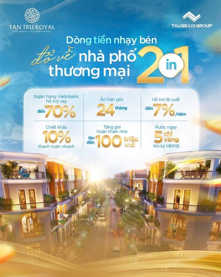 Sở hữu shophouse 1 trệt 3 lầu, 2 mặt tiền Cao Thị Mai, giá chỉ 2,6 tỷ, SHR, ngân hàng hỗ trợ vay 70%