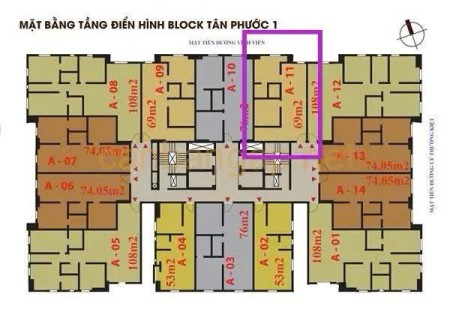 Chính chủ bán căn hộ chung cư Tân Phước, Quận 11, diện tích 71,2 m2