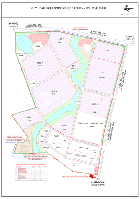 Bán 1ha - 2ha – 10ha khu công nghiệp Bá Thiện 1 – Bình Xuyên, Vĩnh Phúc.