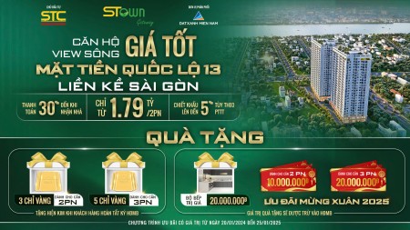 Căn hộ mặt tiền Quốc Lộ 13 - View sông Sài Gòn - Căn 2PN, thanh toán trước 10% tương ứng 160 - 175tr