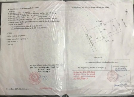 Lô đất nền biệt thự 312m2. Gần Cống Bảo Định - Quãng trường Mỹ Tho. Ô tô 7 chỗ. Giá ngộp