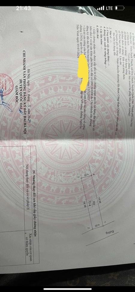 Chính chủ bán nhà 2 tầng tại Quốc Oai Hà Nội