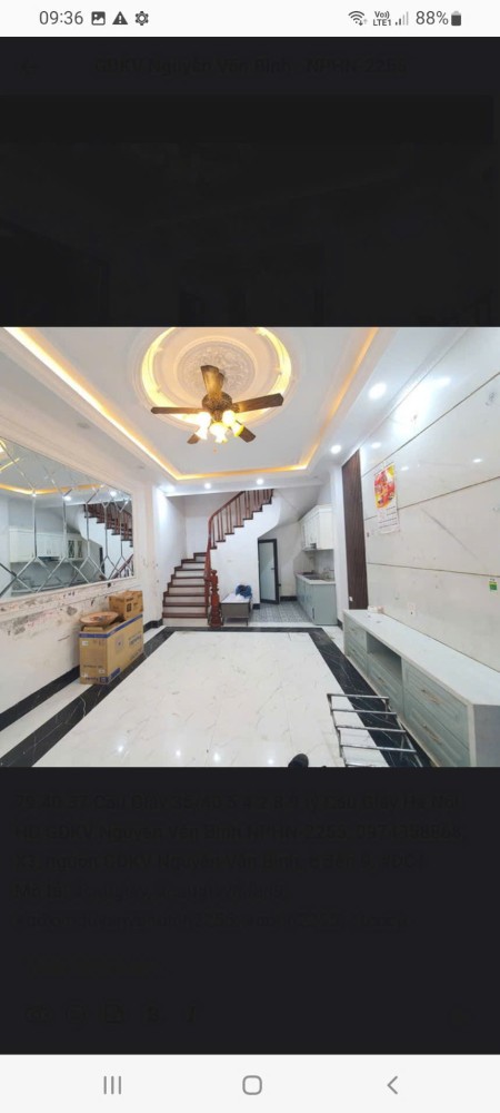Bán nhà Cầu Giấy 40M2, 5 tầng, MT 4,2M Gía chỉ 8.9 tỷ Cầu Giấy Hà Nội LH:0989326141