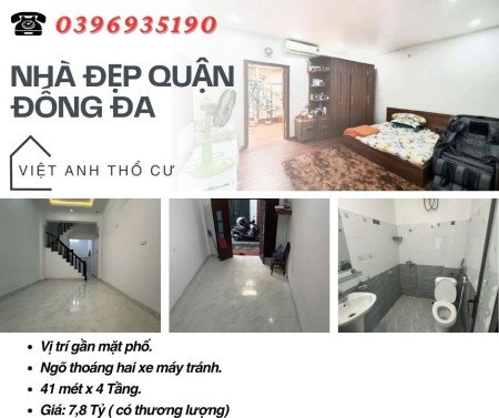 Bán nhà Hào Nam Đống Đa, Gần Mặt Phố, Tiện Ích Đầy Đủ, 41mx4T, Giá: 7.8 Tỷ, Lh: 0396935190