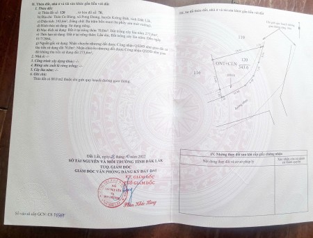 Chính chủ cần bán đất nền có thổ cư, giá 1 tỷ 650 triệu