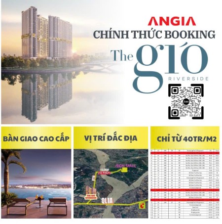 Booking căn hộ cao cấp The Gió Riverside An Gia - giỏ hàng độc quyền - chiết khấu cao