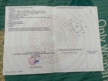 Cần bán lô đất thổ cư 59m tại Đặng Giang, Hoà Phú, Ứng Hoà, Hà Nội