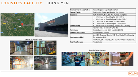 Kerry Logistics Network (KLN) cho thuê Kho Ngoại Quan tại Bình Dương và Hưng Yên 2025