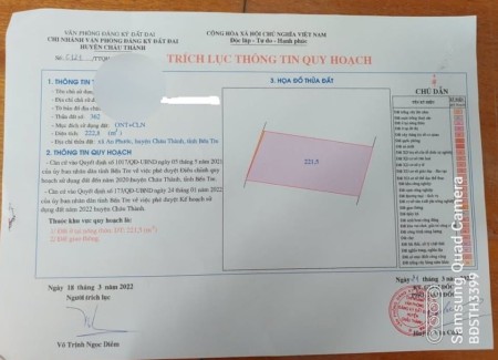 Đất mặt tiền 10x22 thổ cư, QH đất ở, kinh doanh đa ngành