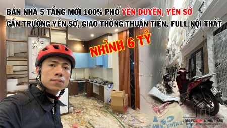 Bán nhà phố Yên Duyên, Phường Yên Sở, nhà đẹp ở ngay – Giá chỉ nhỉnh 6 tỷ