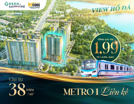 Căn hộ cao cấp liền kề Metro Bến Thành Suối Tiên, trả trước 360 triệu nhận nhà. NH cho vay 80%