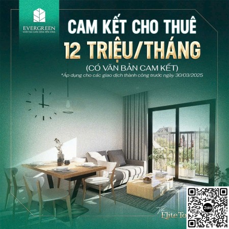 Căn hộ Evergreen Bắc Giang – Ở sang, cho thuê lời, cam kết thuê lại 3 năm!