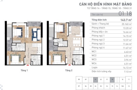Chính Chủ Cần bán gấp căn Duplex khu vực trung tâm quận Thanh Xuân, 4PN - 4 WC Sổ đỏ full