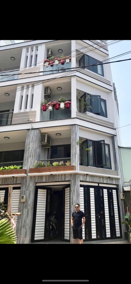Tân Bình, nhà góc 2 mặt tiền, 5 tầng full nội thất, chợ Tân Trụ