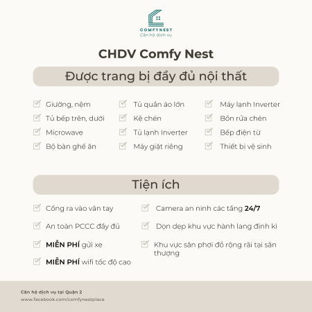 Căn hộ dịch vụ – Quận 2, Bình Thạnh, Thủ Đức – Giá chỉ từ 4.7 triệu/tháng