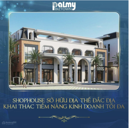 Căn Góc 2 Mặt Tiền Palmy Biztown – 80m² – Giá 150 triệu/m²Kỳ vọng lợi nhuận 3–5 tỷ chỉ sau 1 năm!