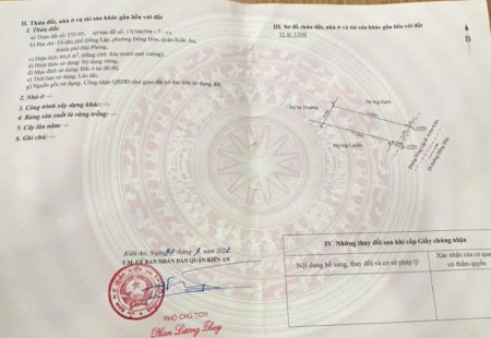 Bán đất đường Đồng Lập, Đồng Hòa, Kiến An, Hải Phòng