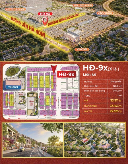  Shophouse Vinhomes Đan Phượng – Mặt tiền kinh doanh – Sổ lâu dài!