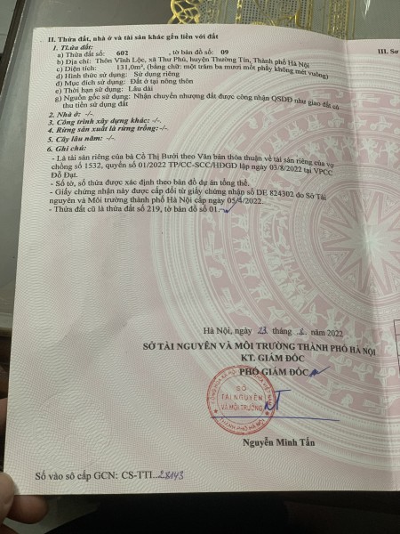 Đất full thổ cư, dân cư giàu có, lô 2 mặt tiền trước sau