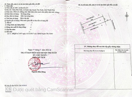 Bán đất tại Phú Vinh, Xuân Lập, Thọ Xuân, Thanh Hóa, 199.5m2, 575 triệu