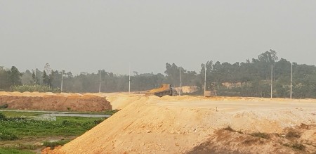 Bán đất đối diện KCN Tam Dương đang san lấp mặt bằng