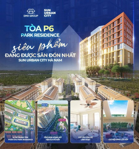 Bán căn hộ toà độc quyền của Sun Urban city, hướng view pháo hoa và trục công viên lễ hội.