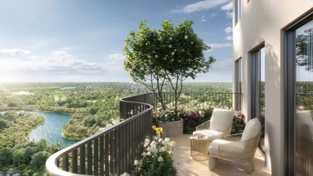 Căn hộ Eco Retreat full nội thất 2pn 2wc, 86m2, view quảng trường ánh sáng