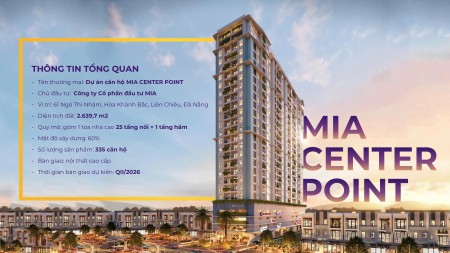 CHỈ TỪ 2.45 TỶ/2PN sở hữu ngay căn hộ Đà Nẵng - MIA CENTER POINT