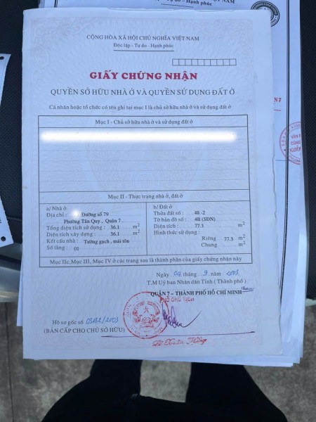 Bán Đất Mặt Tiền đường 79, Tân Quy, Q.7 Tiện xây dựng 77.3m2 chỉ 16tỷ