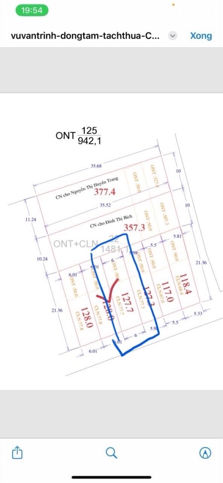 Bán gấp lô đất 128m sau trường nghề Tây bắc