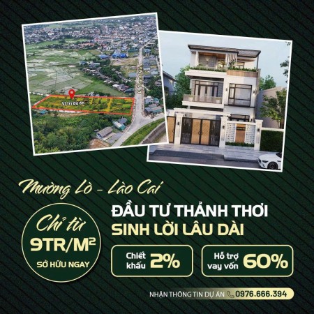 Đất nền Golden Valley Nghĩa Lộ 9 triệu/m², sổ đỏ, gần Mù…