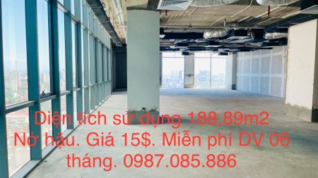 Cho thuê văn phòng hạng A tại Vinaconex Diamond Tower, 188.8 m2, 69tr/tháng, Hai Bà Trưng, Hà Nội