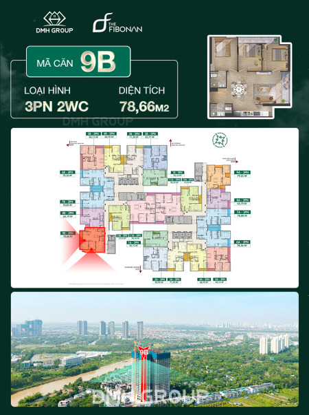 CĂN HỘ 3 PHÒNG NGỦ 79m2, HƯỚNG TÂY BẮC - MUA LÀ LỜI (chốt trước 31/08/2025)