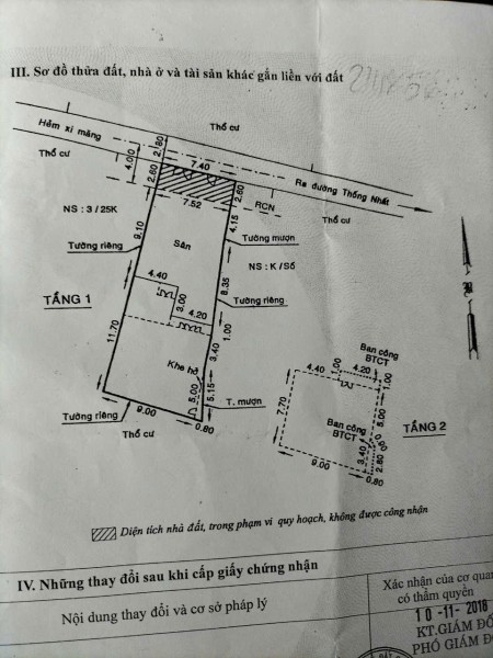 HXH 1/ Thống nhất Gò Vấp 7,4x24 Nở hậu 9m chỉ 78tr/m2